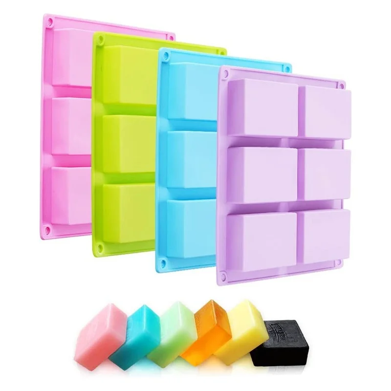 Новая силиконовая форма для мыла с 4 ячейками формы 3D сделай сам спа ручной работы