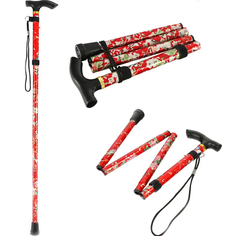 Телескопическая трость для пожилых складная пешего туризма Трекинговые трости |