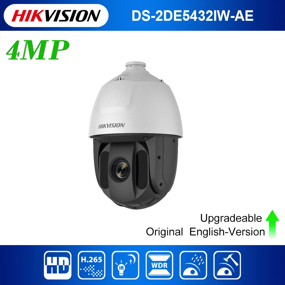 

Original Hikvision English DS-2DE5432IW-AE 5-inch 4MP 32X Hi-PoE CCTV Powered by darkfighter IR Network Speed Dome Camera