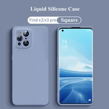 For Oppo Find X3 Pro Case For OPPO Find X3 Pro Cover Original TPU Liquid Silicone Shockproof Armor Square Bumper Phone Case