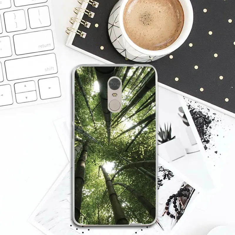 Абстрактные Бамбуковые Тени абстрактные мягкие ТПУ Силиконовые для Xiaomi Redmi Note 3 3S