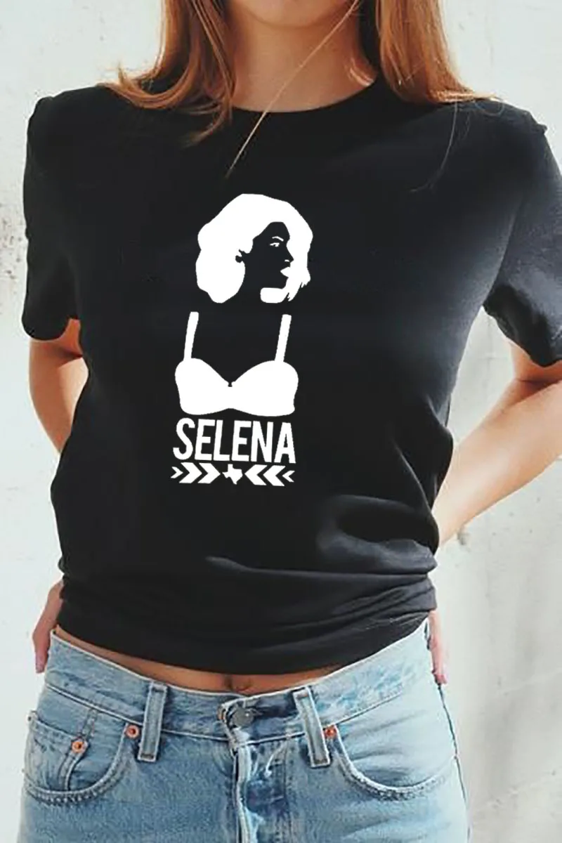 Selena Graphic/Новое поступление летняя забавная Повседневная Женская футболка из 100%
