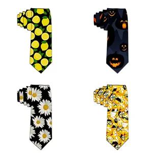 Галстук для Хэллоуина с 3D принтом галстук для мужчин качественный галстук из полиэстера галстук тонкий галстук для вечерние деловые аксессуары 5LD45