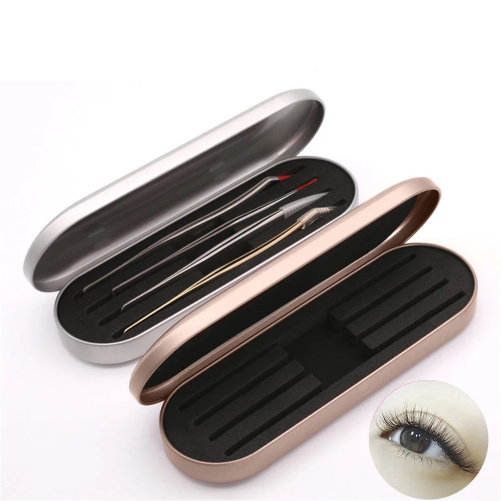 Новый чехол из жести пинцет для посадки ресниц антистатический доступный Пинцет