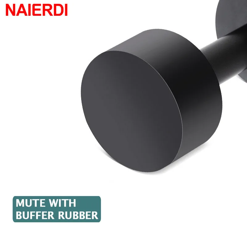 Резиновый дверной ограничитель NAIERDI из нержавеющей стали без отверстий