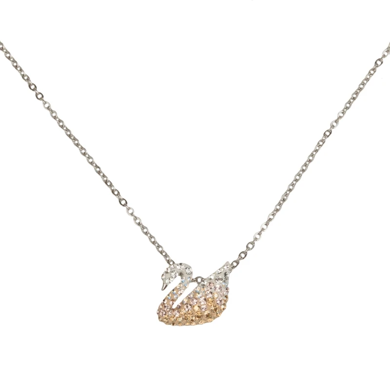 Swarovski знаковые с покрытием кулон в виде лебедя 5204134/5204133/5279421/5272364/5347329/5194826/5215038 - Окраска металла: Gold5215038