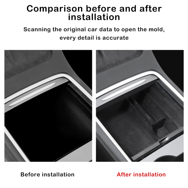 Car Central Armrest Storage Box For Tesla Model3 2021 Accessories Center Console