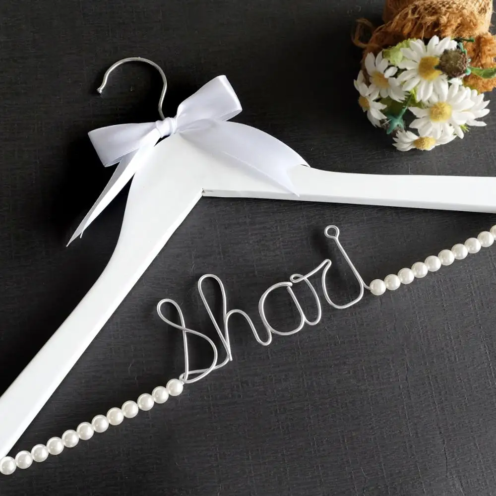 Индивидуальная Свадебная Вешалка проволочная вешалка для имени свадебная