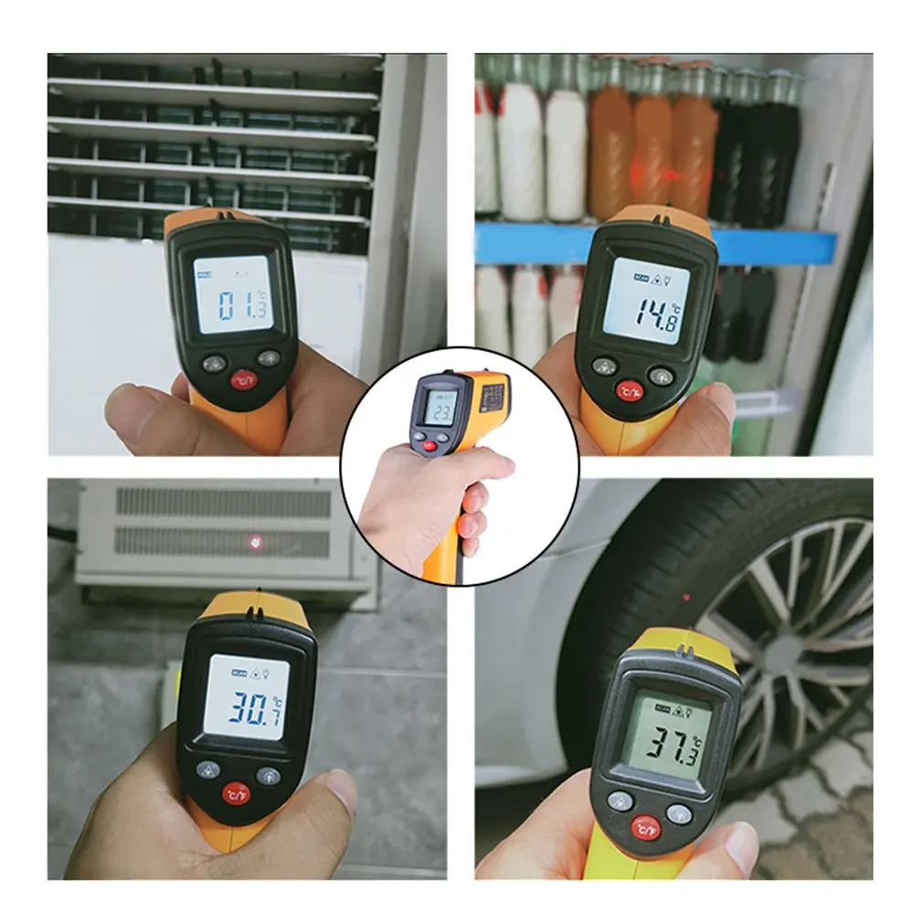 GM320 Infrared Thermometer LCD Display Digital Temperature Tester -50~380 degree Pyrometer IR Laser | Инструменты