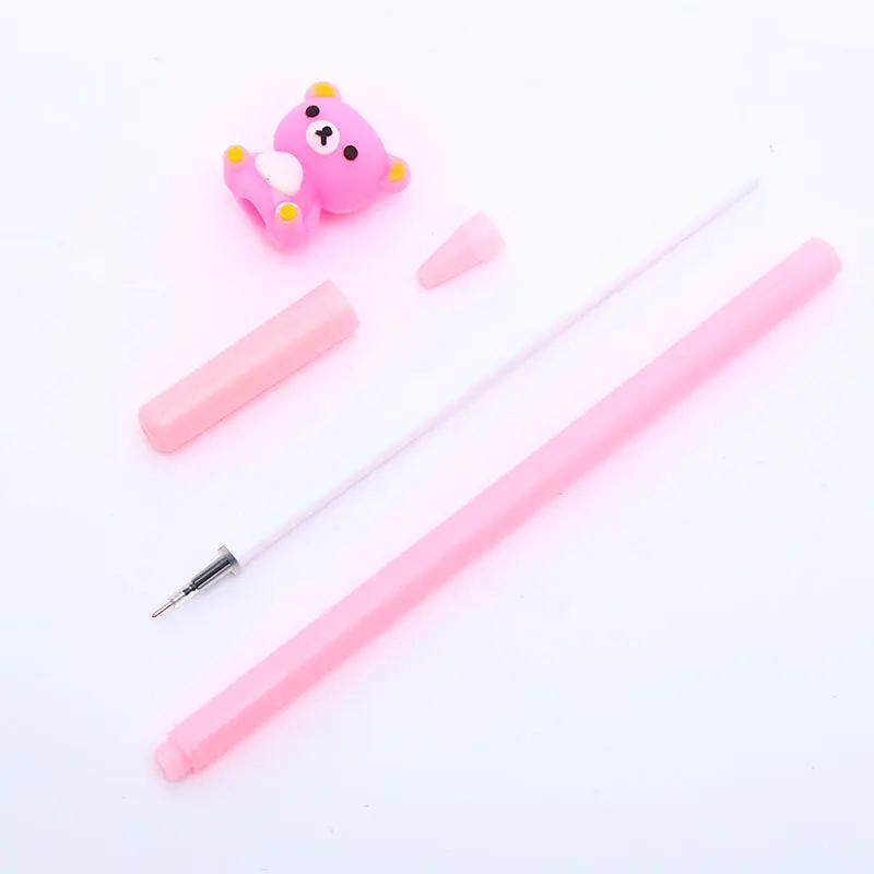 12 шт. Корейская Kawaii Ручка гелевая с медведем милые аниме канцелярские товары для