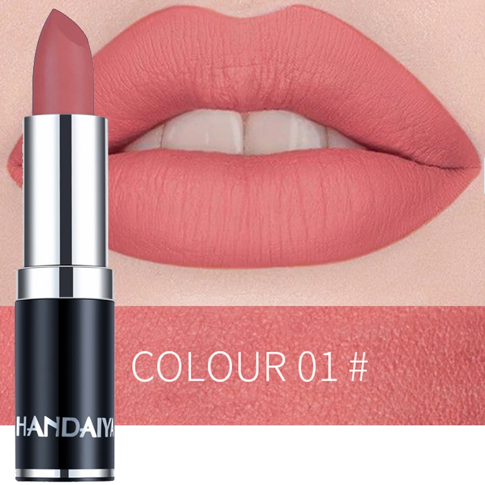 Темно-красная матовая помада Розовый бархатный тинт для губ водостойкая стойкая