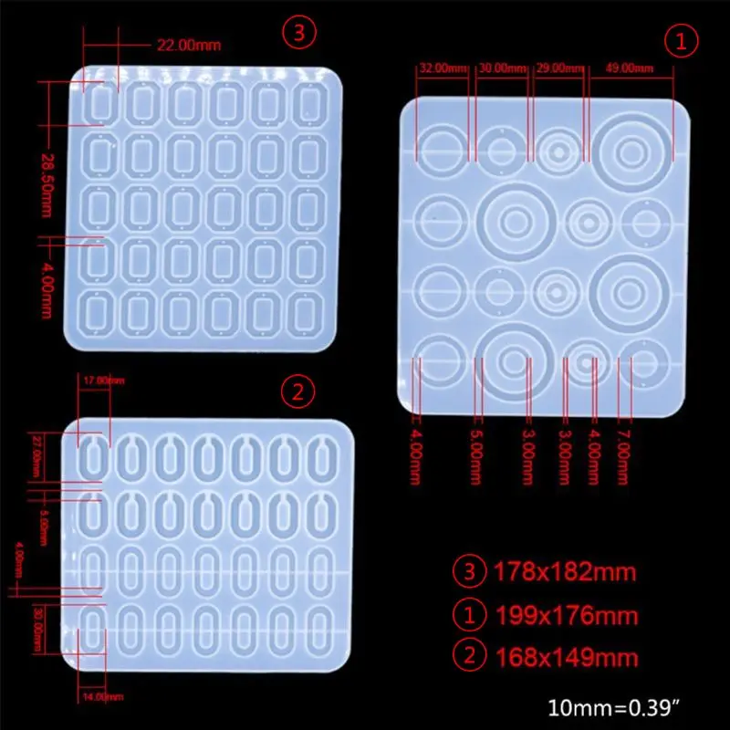 

Silicone Acrylic Earring Necklace Pendant Mold Resin Casting Mold Jewelry Making