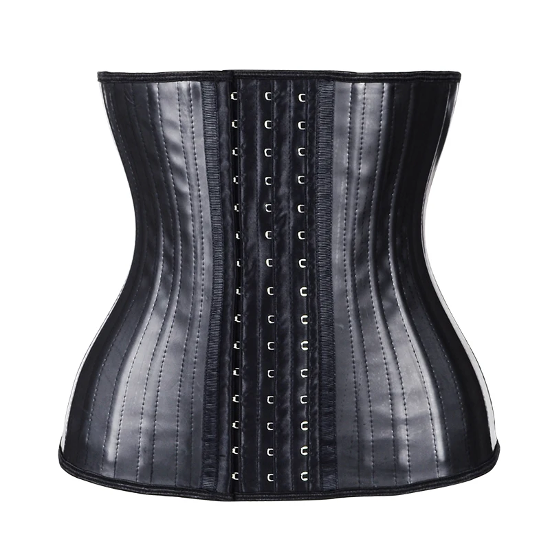 Для женщин латексный утягивающий корсет Body Shaper Корсеты с застежкой-молнией Гейн ventre Корсет Топ 25 Сталь костей пояс для похудения размера плюс похудения Пояс - изображение
