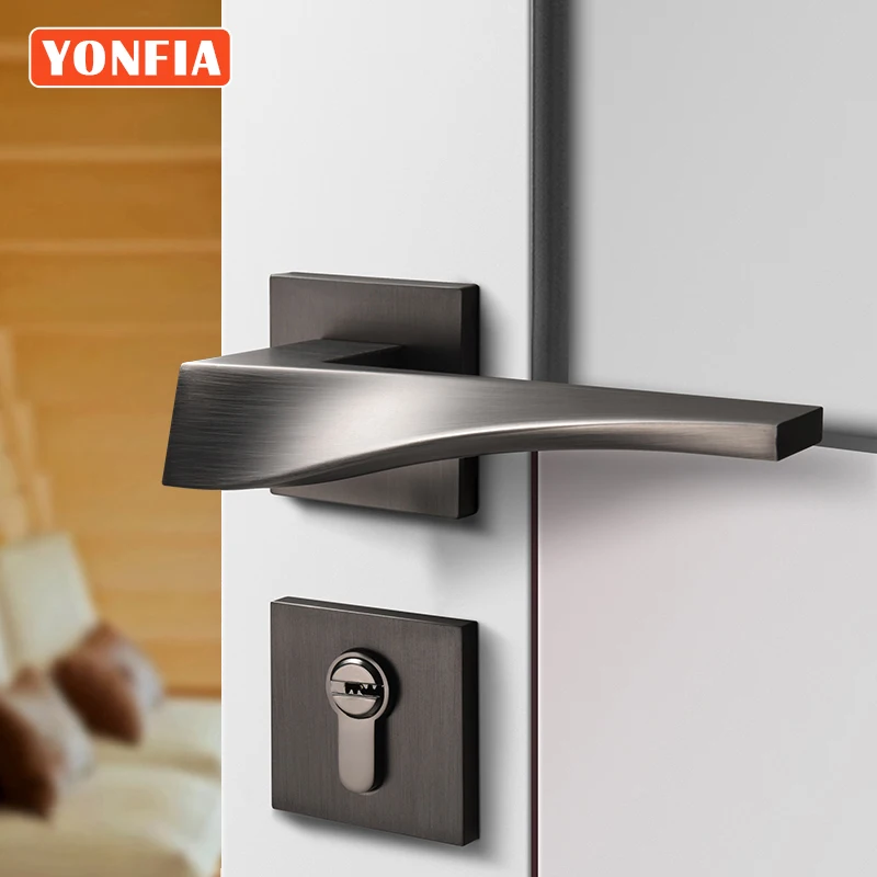 Modern Design Lever Door Handle Home Hotel Interior For Priv