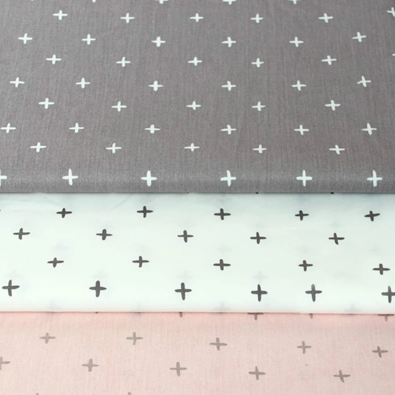 

Buulqo Cross 100% cotton twill fabrics for DIY Sewing textile tecido tissue patchwork bedding quilting material