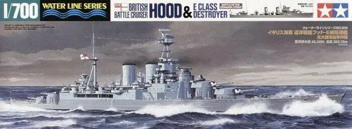 

Tamiya 31806 1/700 British Cruiser Battle Cruiser Hood & E Class Destroyer kit