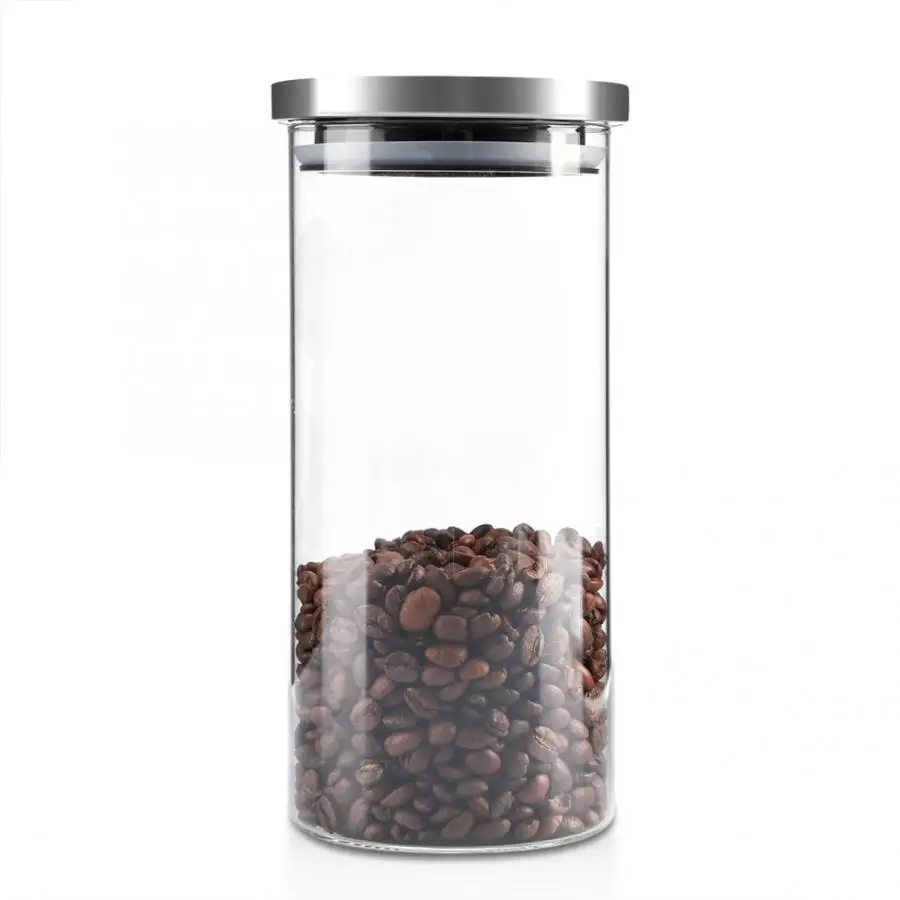 1000ML Tea Coffee Sugar Storage Jars Transparent Glass And Lids Bottle Containers Home Kitchen Organization | Дом и сад