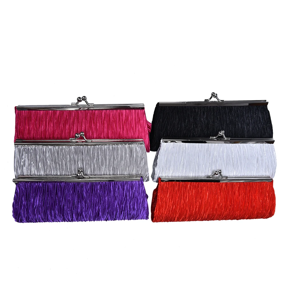 1 шт. Женская атласная Свадебная Сумка клатч с кристаллами кошелек для вечерние