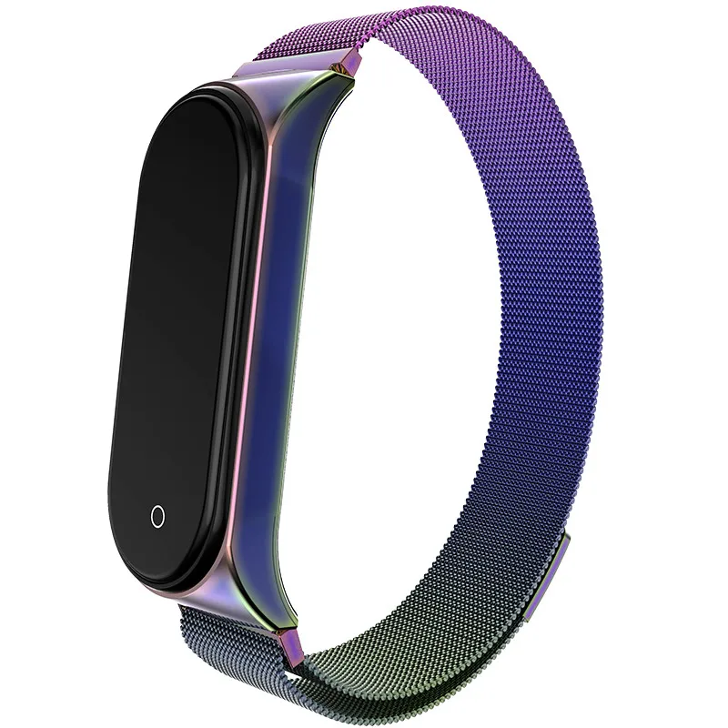 Mi lanese магнитный ремешок для xiao mi band 4 3 браслет из нержавеющей стали для xiaomi браслет сменный металлический браслет mi band 4 3