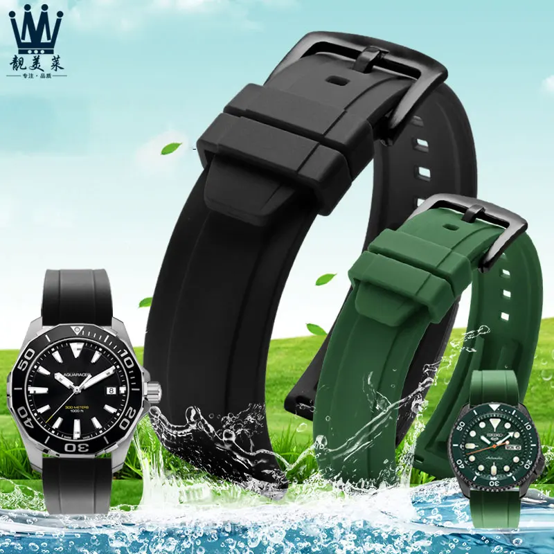 

Высококачественный резиновый ремешок для наручных часов IWC/SEIKO 5