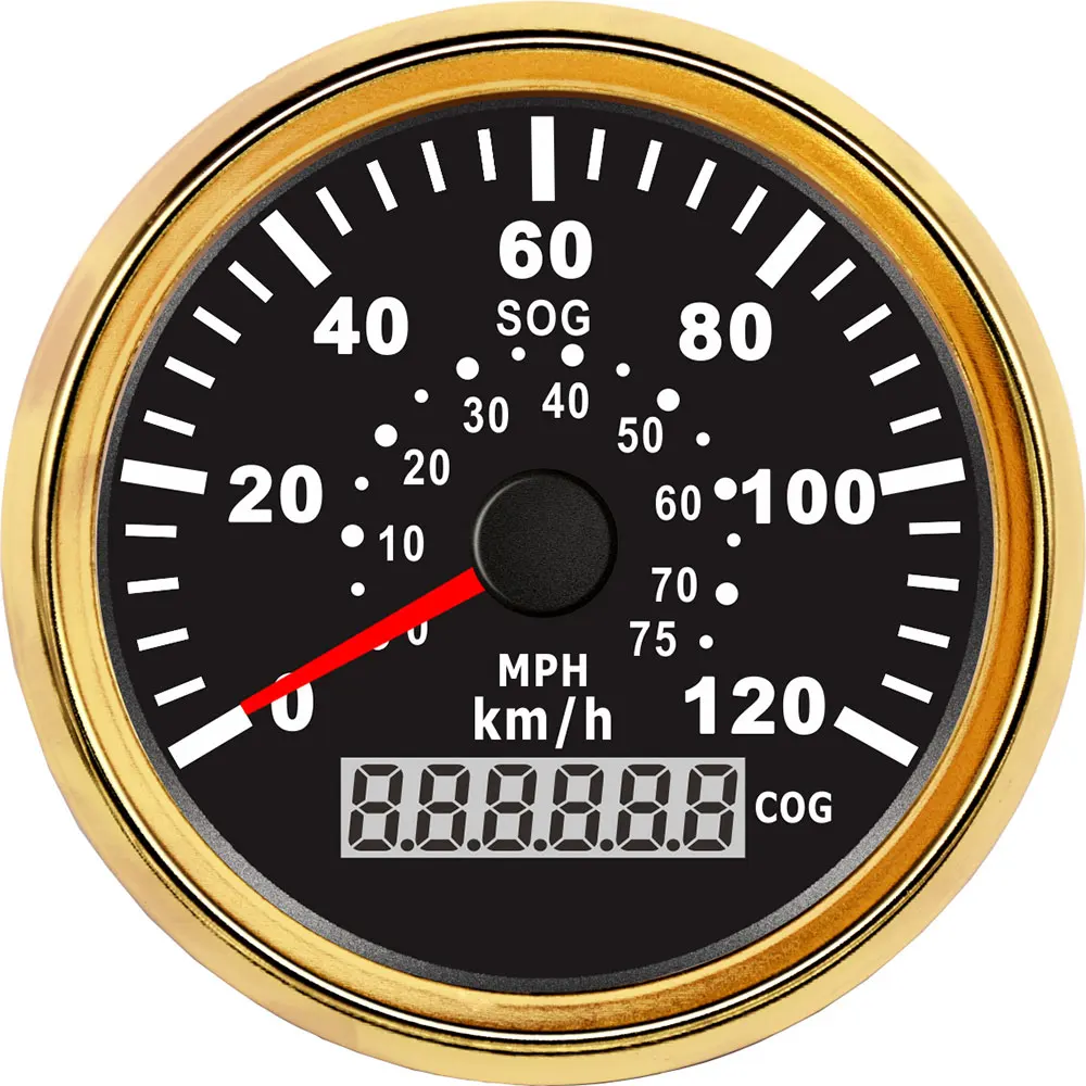 

85mm Car Motor GPS Speedometer Waterproof Digital speed meter COG SOG Gauge 120 Km/h 75MPH instrument panel motorcycle