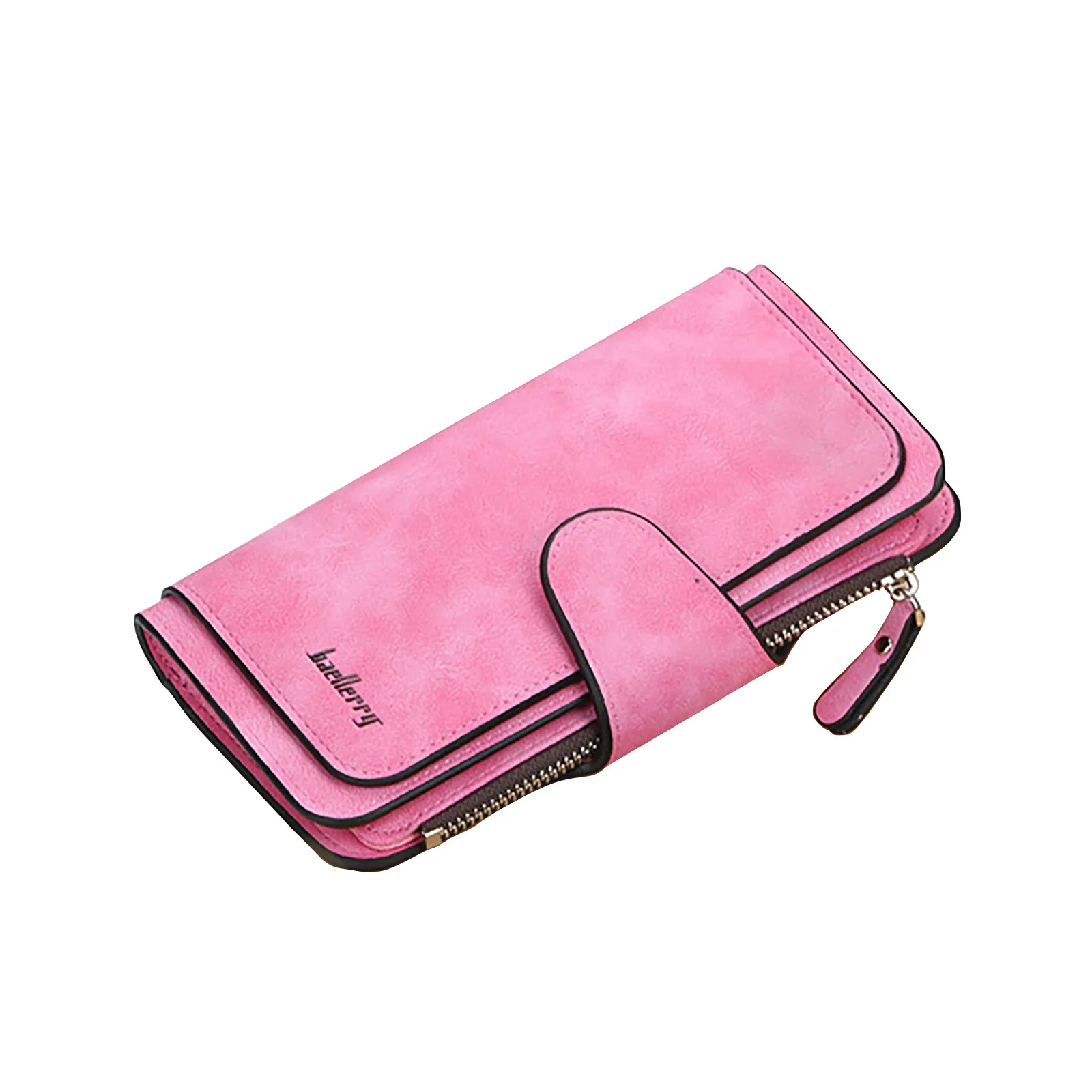 

Luxury Designer Wallets for Women 2021 Hot Sale Ladies Frosted Handbag Long Zipper Buckle Simple Coin Purse Student PU Wallet
