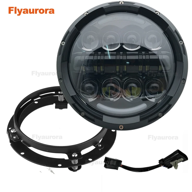 Universa мотоцикл для honda Led 7 'ྌ W фар дюймовый круглый фары с DRL поворотов 1974 CB550