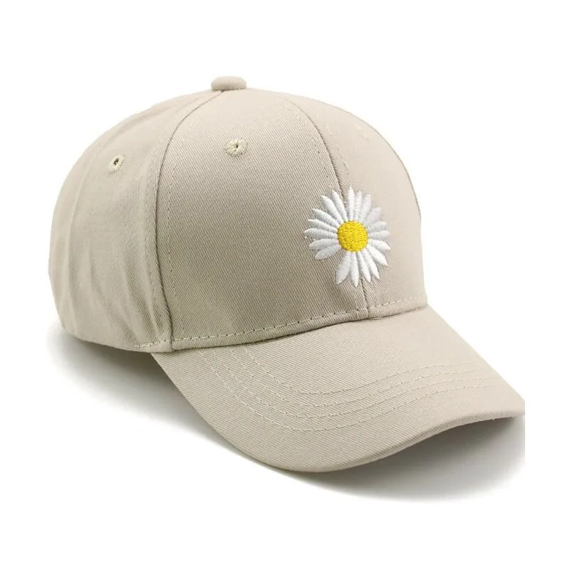 

Daisy Baseball Cap Hat for Men Women Plain Curved Sun Visors Hat Print Letter Fashion 56-60cm Adjustable Caps Black White Khaki
