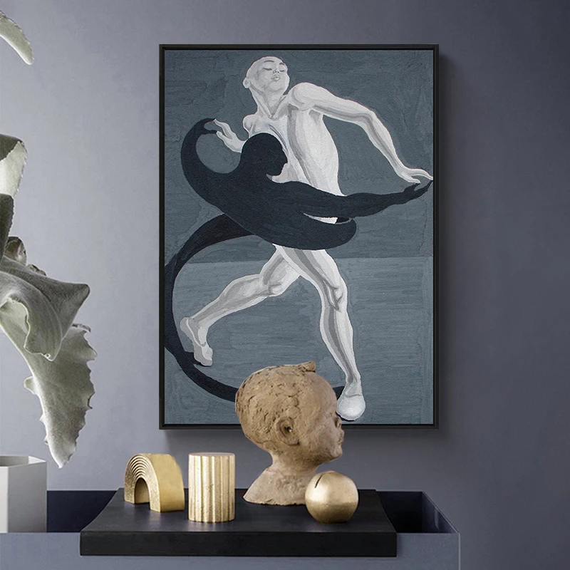 Современное минималистичное художественное украшение Dance With Yourself картины для