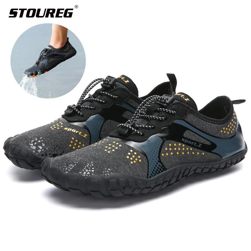 Мужские пляжные сандалии для воды быстросохнущие шлепанцы носки плавания и