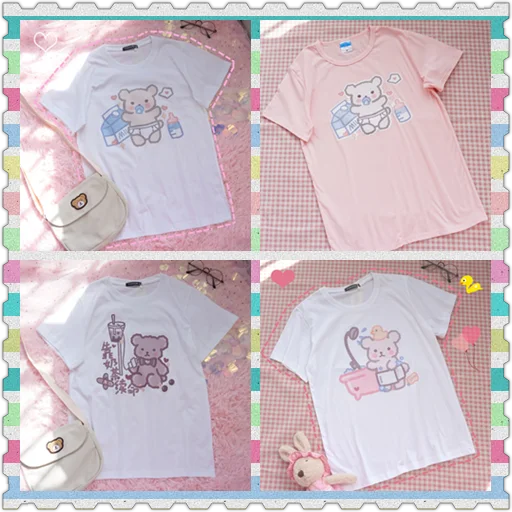 Красивая Детская Бутылочка в японском стиле для девочек футболка с короткими