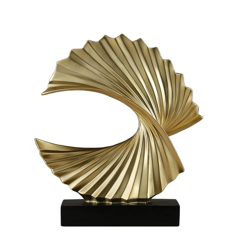 

Sculpture Living Room Office Table Decoration Crafts Living Room Decoration Modern Art Abstract Golden Sculpture Home