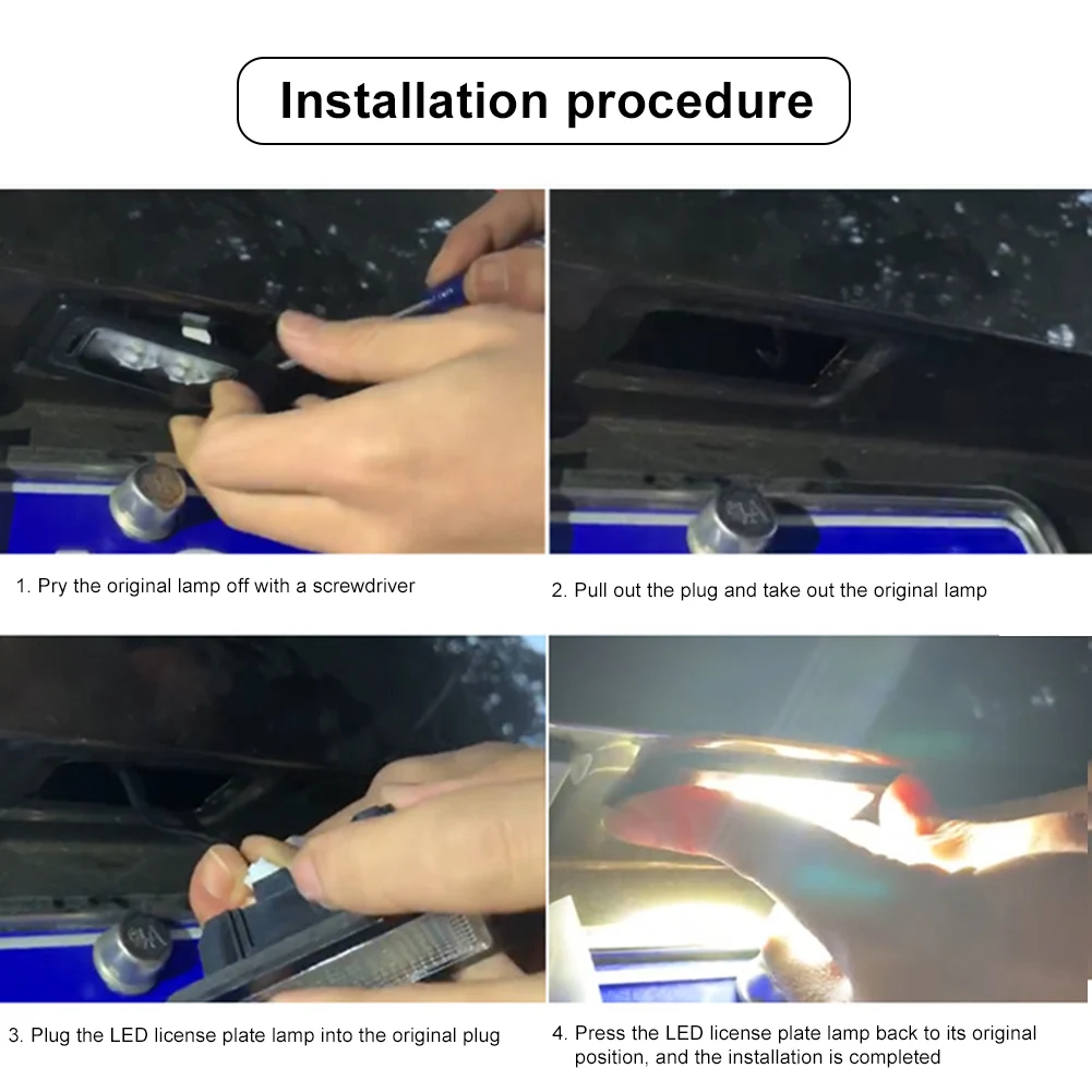 

2pcs Car LED License Plate Light Working Lamp Replacement Car light for VW Jetta MK5 T5 Passat 3C Caddy Touran Golf Plus