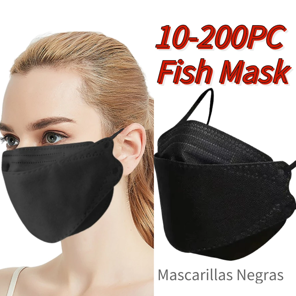 

200 шт. 3D дизайнерская черно-белая маска рыбы для женщин и мужчин, трехслойная маска, маскарадные маски трехслойные, косплей на Хэллоуин