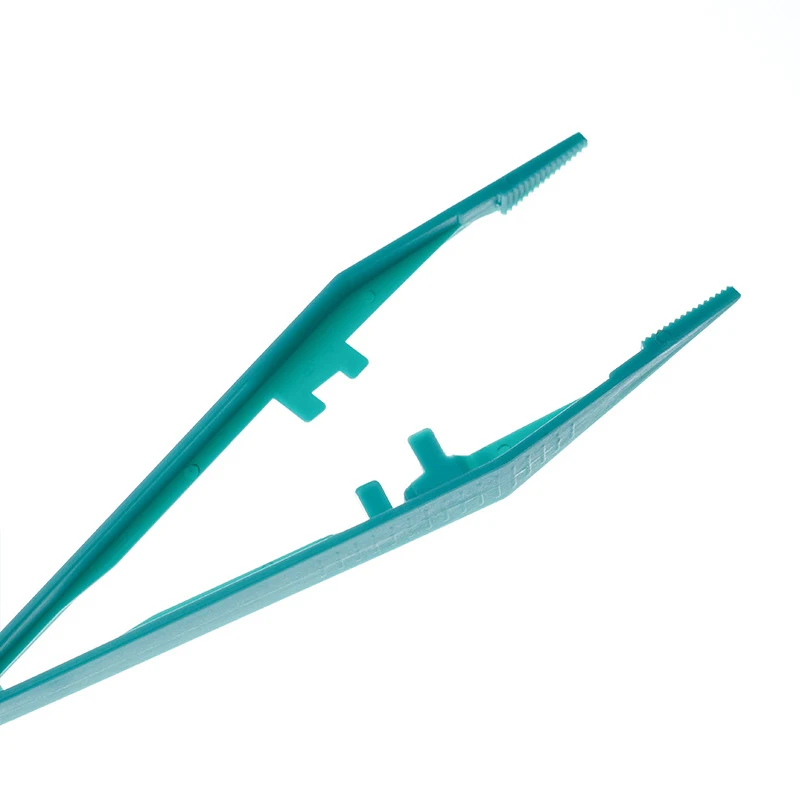 10 шт. одноразовые медицинские принадлежности зеленый стерильный пинцет