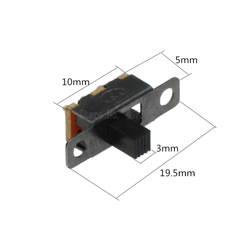 100 шт. SS12F15 SS12F15VG4 тумблер 3PIN 1P2T скользящий переключатель ручка высокий 4 мм рычаг