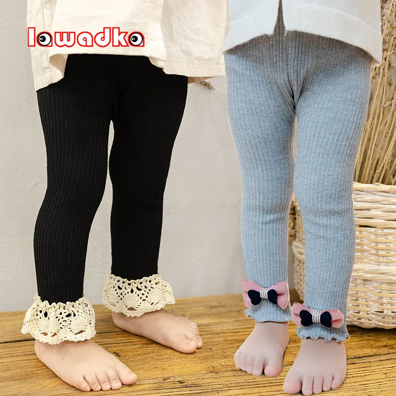 Lawadka Autumn Winter Baby Tights for Girls Newborn Lace Pantyhose Casual Knitted Bow Clothes Accessories Cheap Stuff 2020 New