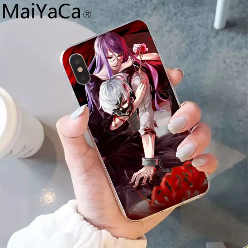 

MaiYaCa Tokyo ghouls Anime Phone Case shell for iPhone 5S 8 7 6 6S Plus X XS MAX 5 SE XR 12 11 pro promax fundas