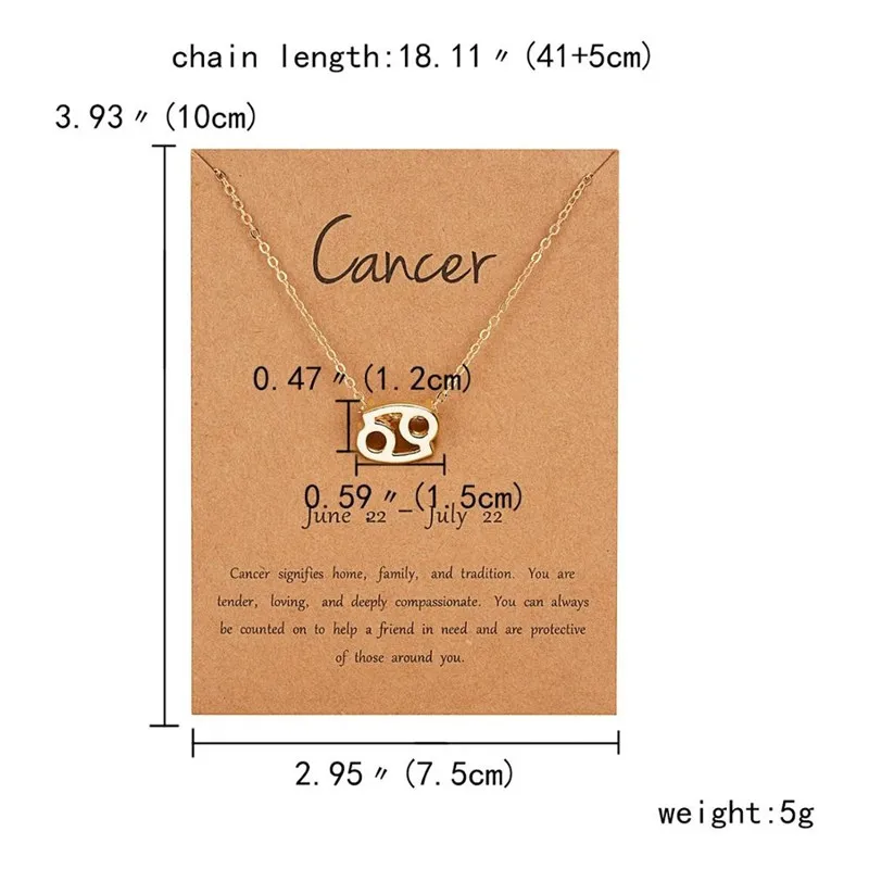

Female elegant star zodiac sign 12 constellation necklaces pendants charm gold chain choker necklaces for women jewelry gothic