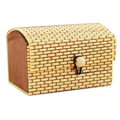 Wooden Color Новое поступление бамбуковая деревянная шкатулка для драгоценностей кольцо ожерелье серьги для хранения мелочей держатель подарочный - Цвет: Wooden Color