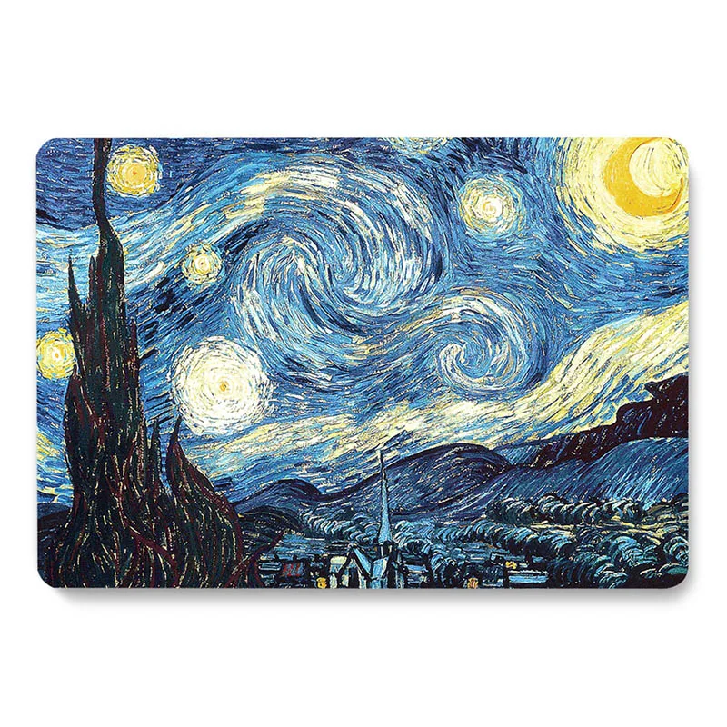 Чехол для ноутбука с рисунком Ван Гога картина маслом звездная ночь MacBook Pro Retina Air