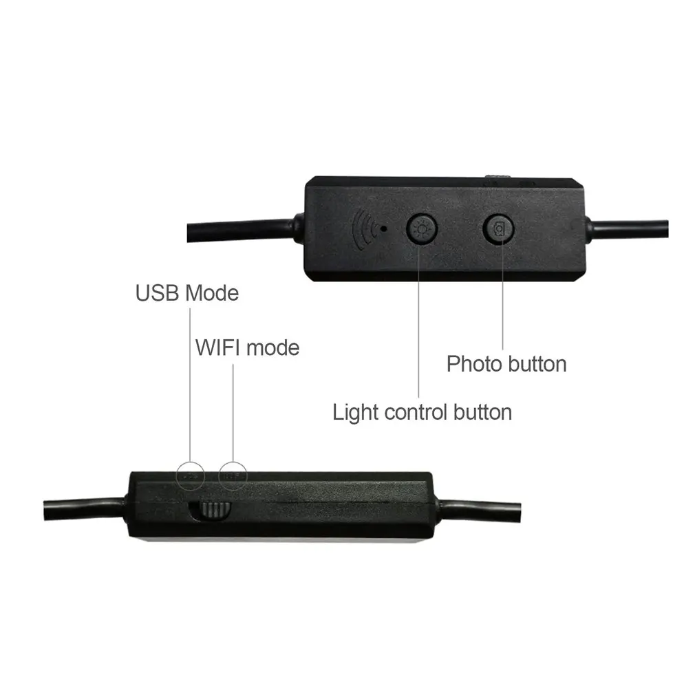 WIFI эндоскоп камера 3в1 мини Водонепроницаемый Жесткий кабель Инспекционная 8 мм USB