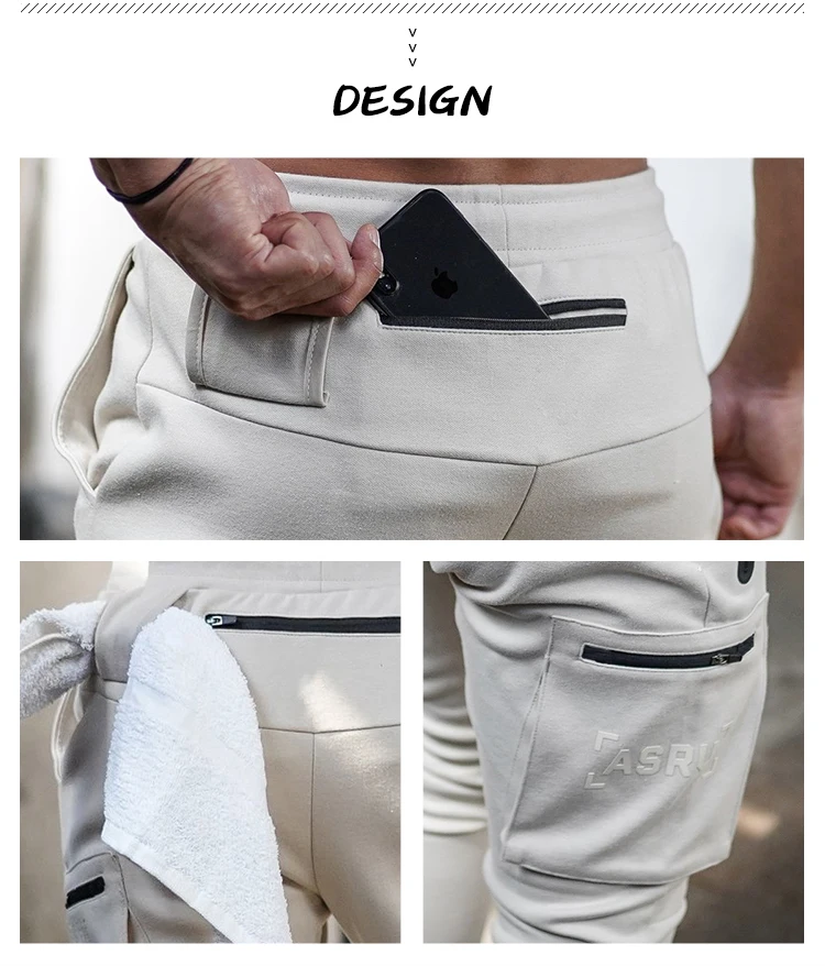 

2020 fashion men's sports pants jogging fitness casual solid color trousers men's fitness tights jogging sportswear cotton pants