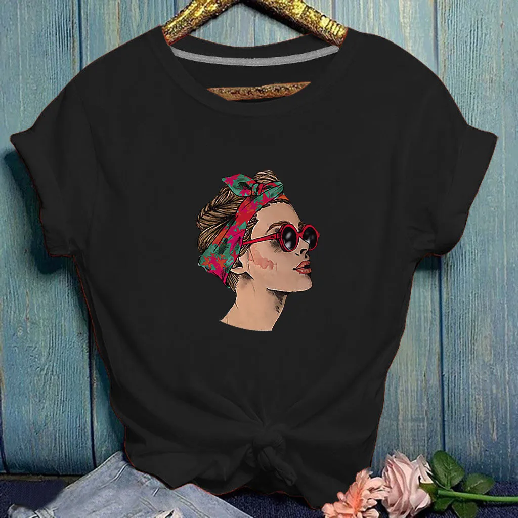 Женская футболка романтичная модная каваи Харадзюку летние повседневные