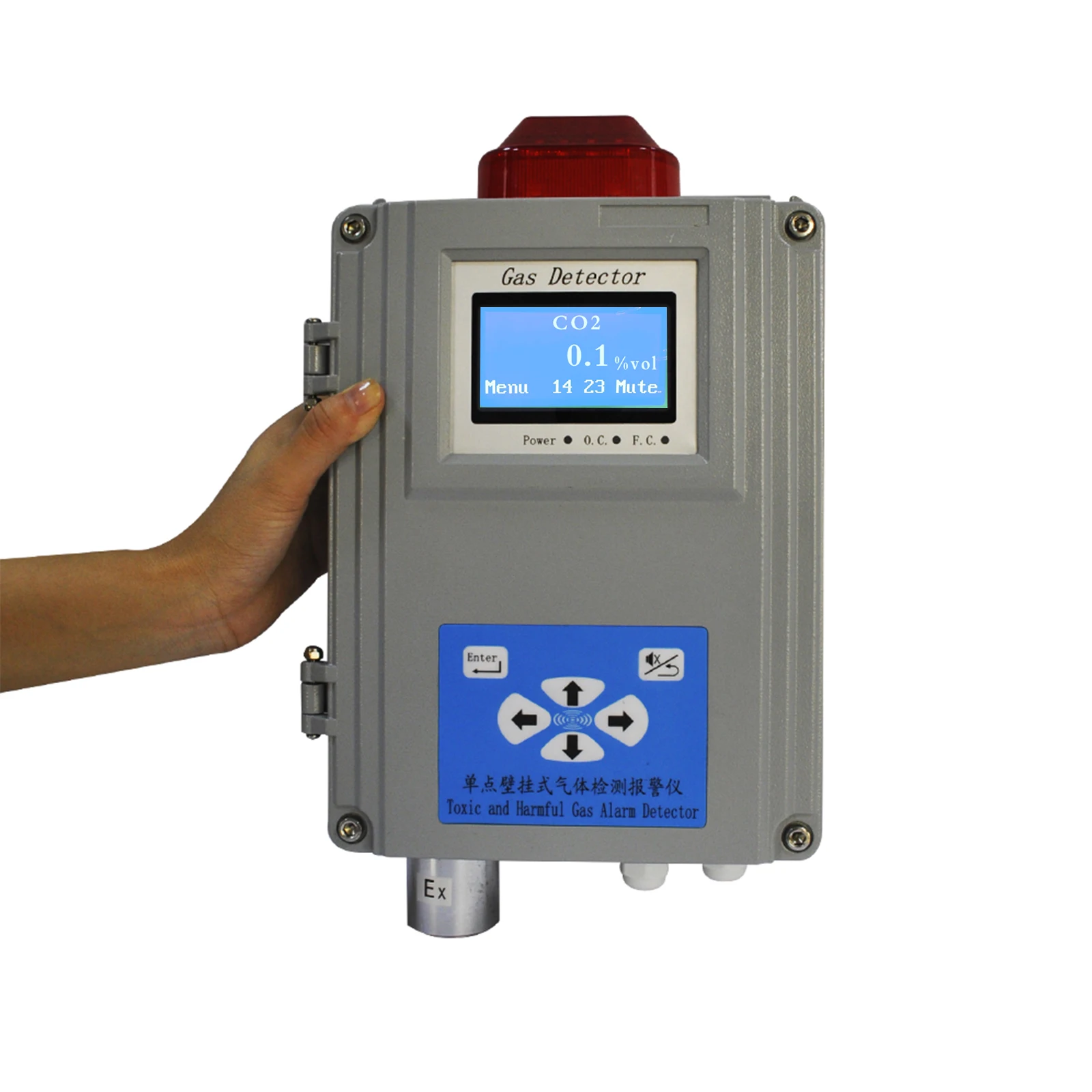 

ATEX CE Fixed CO2 monitor Carbon Dioxide Gas leak alarm Detector