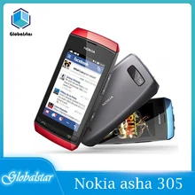 Nokia asha 305 refurbished  Original unlocked Nokia asha 305 3.0 2G  FM Dual sim phone Free shipping