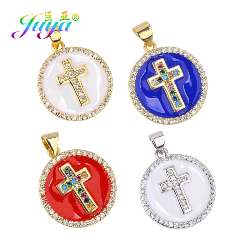 Juya ручной работы золотые радужные кристаллы эмаль роскошные христианские кресты