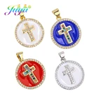 Juya ручной работы, золотые радужные кристаллы, эмаль, роскошные христианские кресты, подвески для рукоделия, рождественские Молитвенные Четки, ювелирное изделие