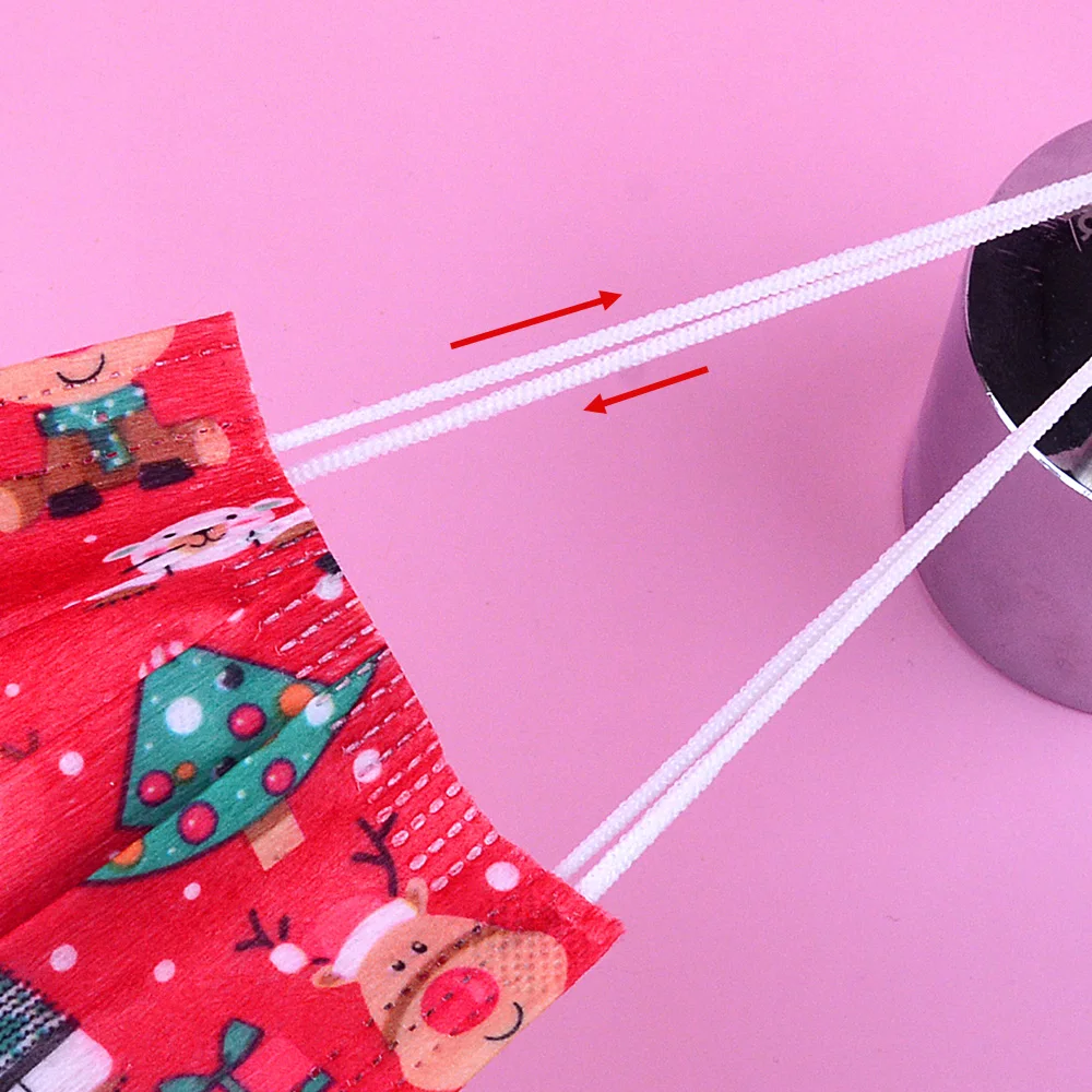 10 шт. одноразовые маски для детей с принтом Санта-Клауса | Всё безопасности труда