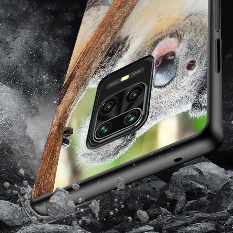 

Cute Animal Koala For Xiaomi Redmi Note10 10S 9T 9S 9 8T 8 7 6 5A 5 4 4X Prime Pro Max Black Phone Case